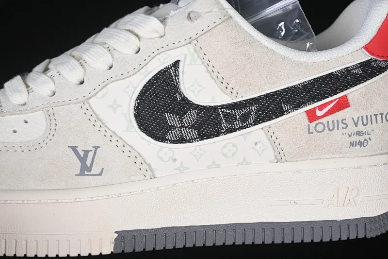 All categories Nk Air Force 1 Air Force series Nk Air Force 1 Low Air Force low top Nike Air Force 1'07 Low LV joint pigbami gray red Air Force 1 low top casual sneakers MZ9588-806